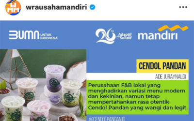 Cendol Pandan Masuk 10 Besar Brand Inovatif Wirausaha Muda Mandiri 2024